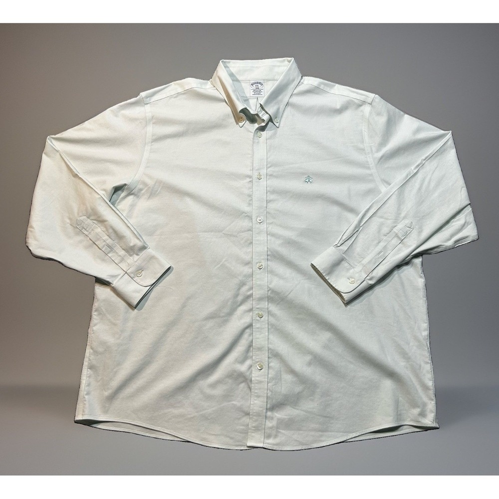 Brooks Brothers The Original Polo Shirt XXL Regular Non Iron Light Green Mens